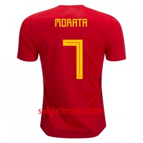 Spanien Fodboldtrøjer Morata 7 Hjemmebanesæt VM 2018